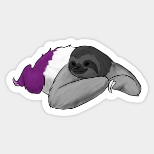 Asexual Pride Sloth Sticker